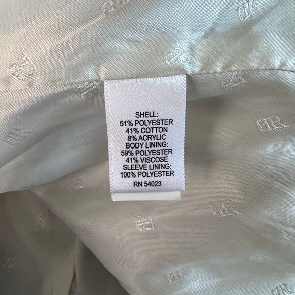 BANANA REPUBLIC Blazer 10 Tweed Single Neck Closure Open Front Satin Lined - Picture 11 of 13